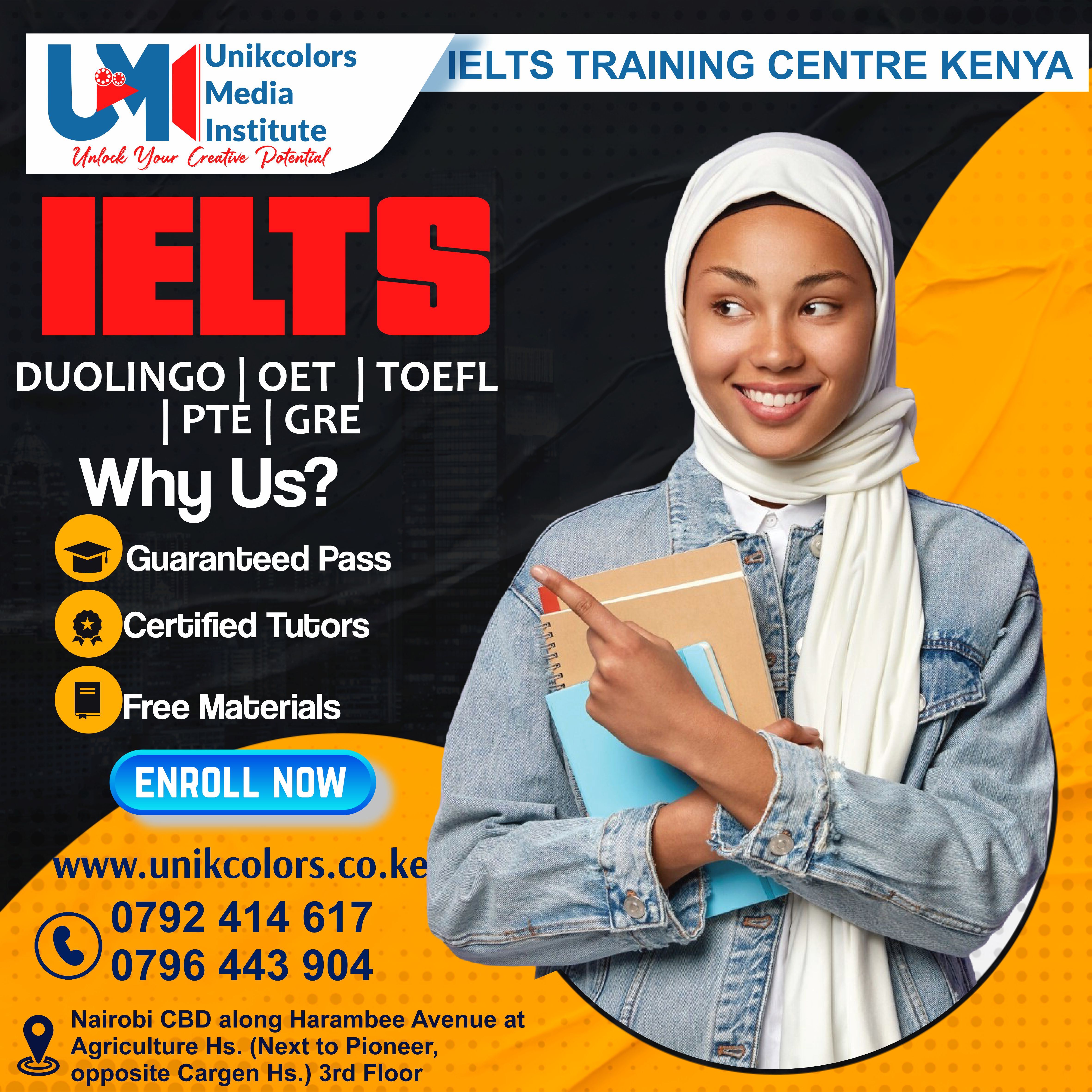 IELTS TRAINING CENTRE KENYA - IELTS PREPARATION | OET | TOEFL | PTE | GRE | DUOLINGO